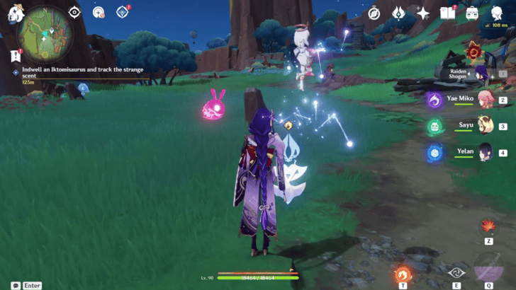 Genshin Impact Farewell, Final Saurus Cracker Walkthrough - Indwell an Iktomisaur and track the strange scent