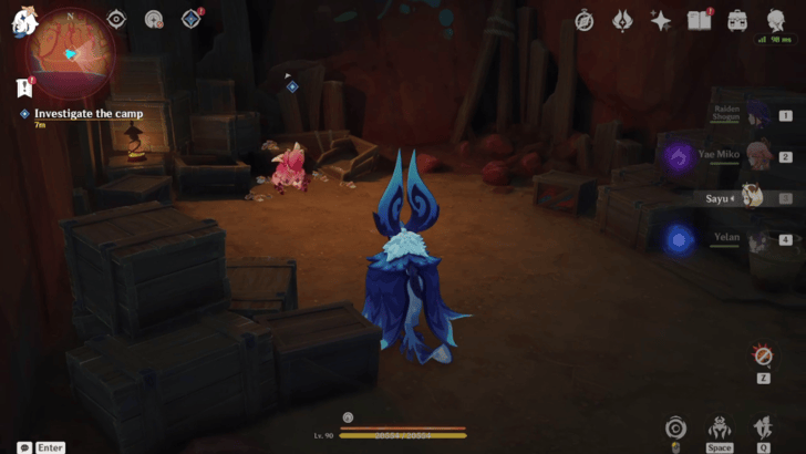 Genshin Impact Farewell, Final Saurus Cracker Walkthrough - Investigate the camp