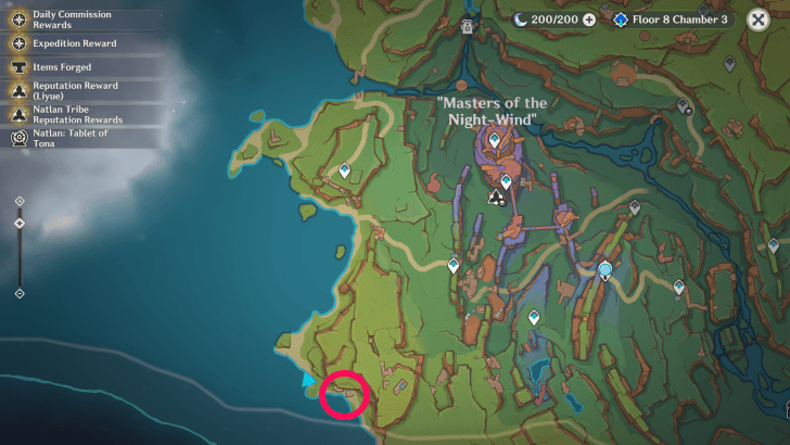 Genshin Impact - Friends of Fire and Water Quest Location