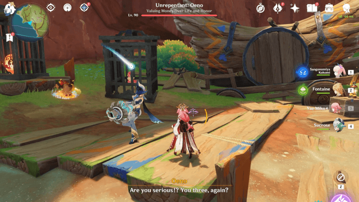 Genshin Impact - Fighting Oeno the Dragon Trafficker