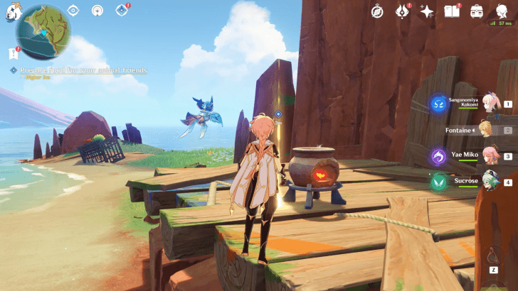 Genshin Impact - Approach the Stove to Cook for the Blubberbeast