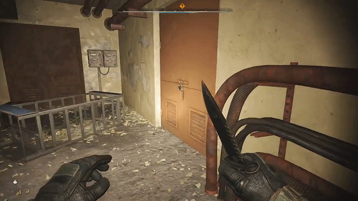 Destroy the Lock on the Door by Slashing it