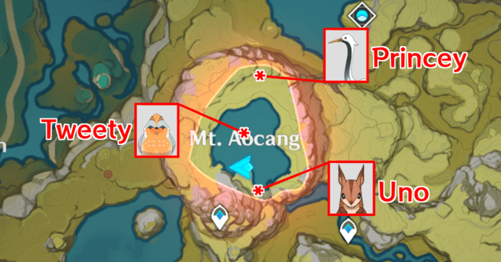 Genshin - Claw Convoy Part 1 Map Animal Locations