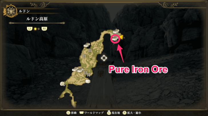 Romancing Saga 2 Redon Highlands Pure Iron Ore Map View