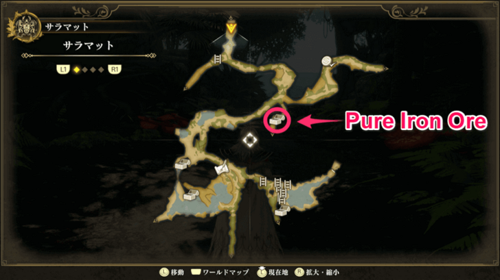 Romancing Saga 2 Salamat Pure Iron Ore Map View