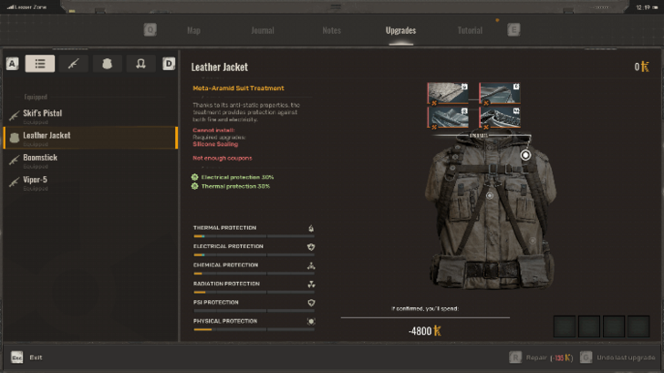 Weapon and Armor Upgrades