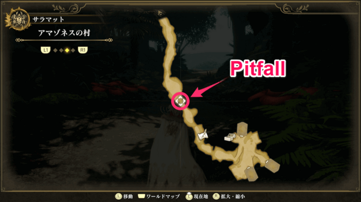 Romancing Saga 2 Pitfall Location Overworld Map View