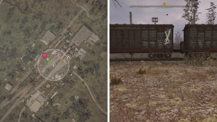 Wall of a Train in the Westernmost Track