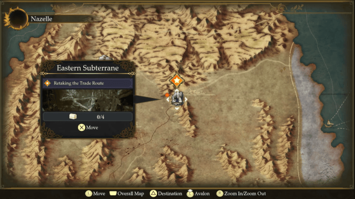 Romancing Saga 2 - Nazelle - Eastern Subterrane Map