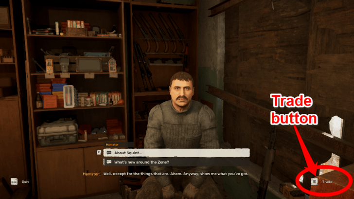 Press the Trade Button