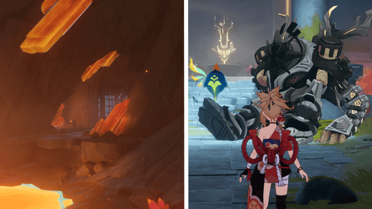 Genshin Impact - Furnace of Fiery Embers New Area and Ruin Grader