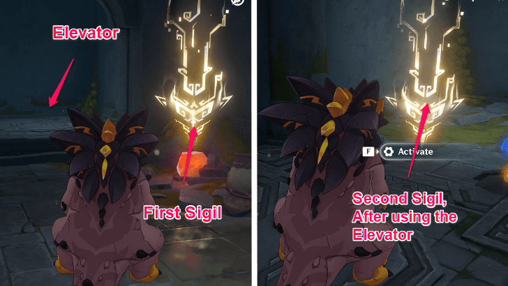 Genshin Impact - Furnace of Fiery Embers 3 Both Sigils