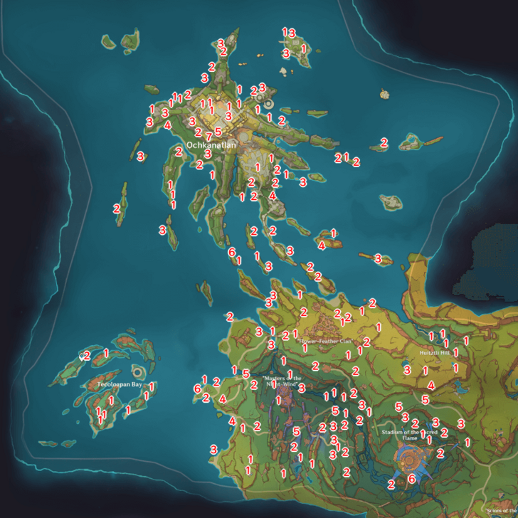 Genshin - 5.2 Saurian Enemy Locations