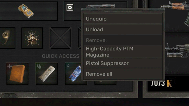 Removing Attachments from Weapons