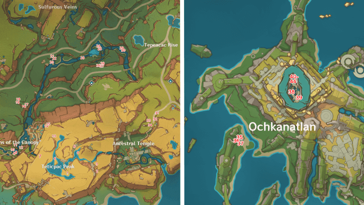 Genshin - Quenepa Berry Map