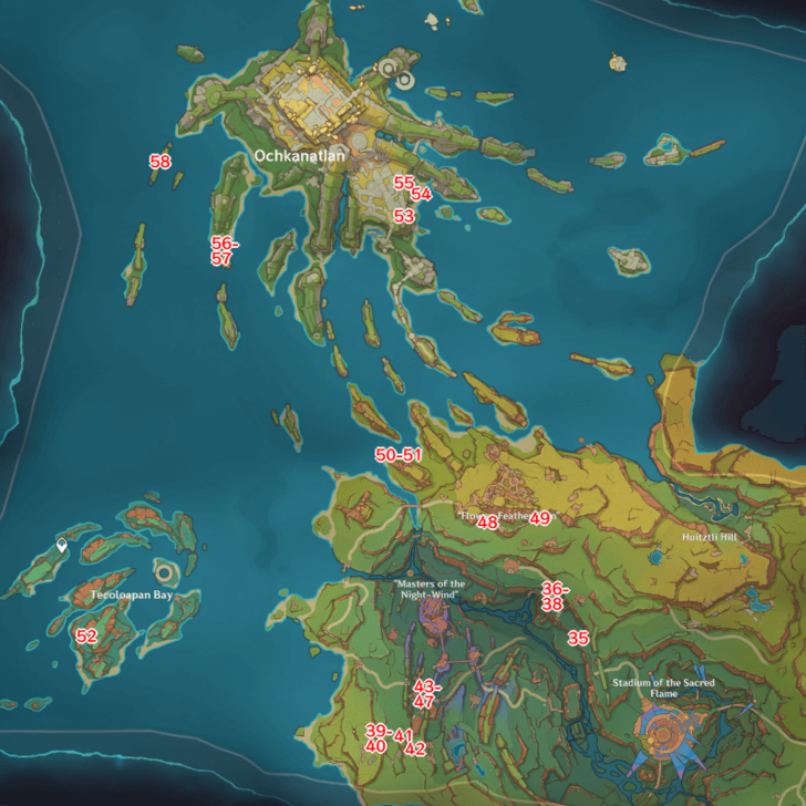 Genshin - 5.2 Embercore Flower Locations