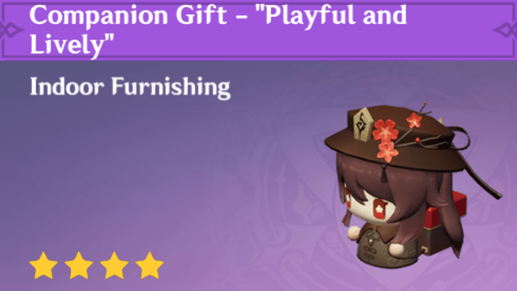 Genshin Impact - How to Get Companion Gift - "Playful and Lively" Furnishing