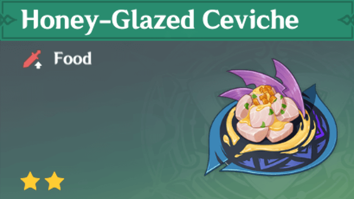 Genshin Impact - How to Get Honey-Glazed Ceviche and Effects