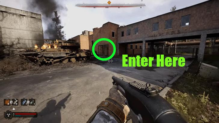 Enter the Building Adjacent to the Sphere