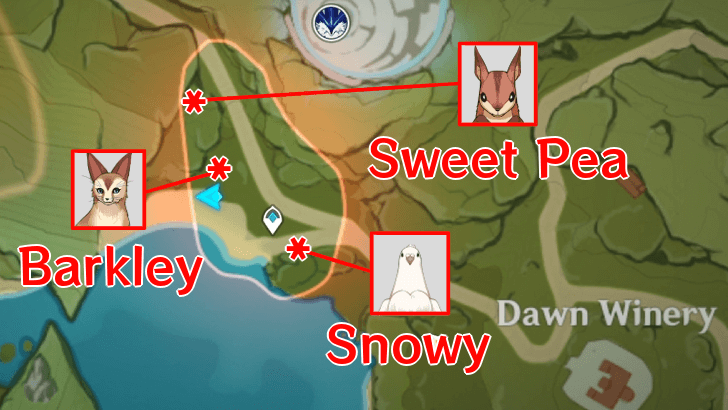 Genshin - Claw Convoy Day 4 Animal Locations