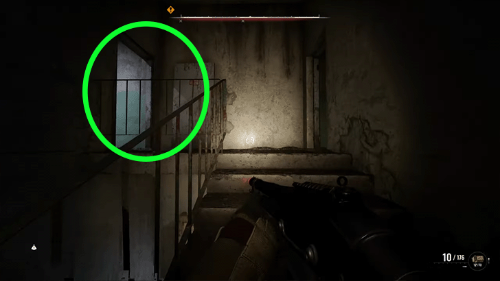 Ascend the Staircase and Turn Left