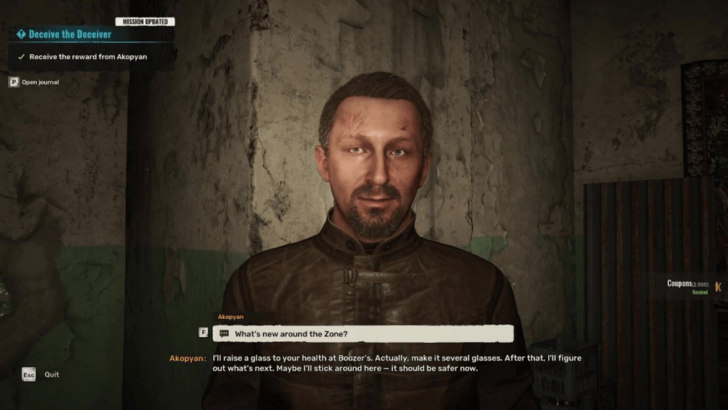 Receive Reward from Akopyan