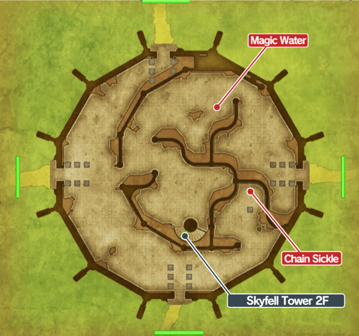 Dragon Quest 3HD2DR - Skyfell Tower 1F Map