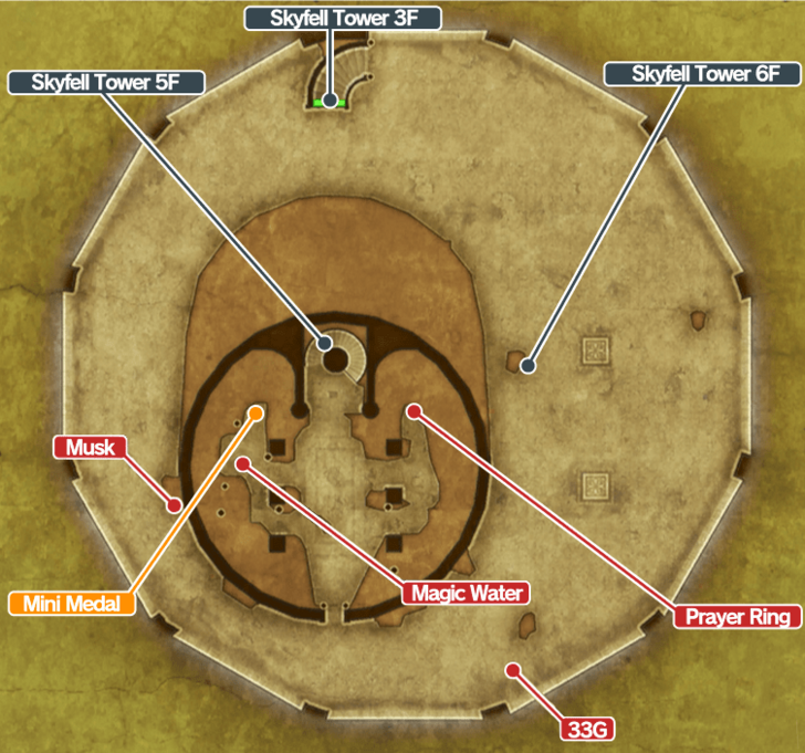 Dragon Quest 3HD2DR - Skyfell Tower 4F Map
