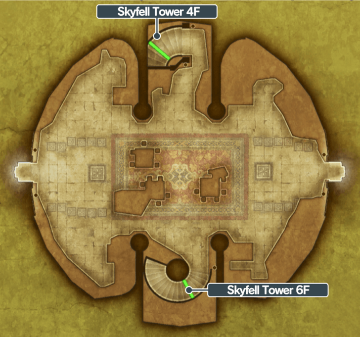 Dragon Quest 3HD2DR - Skyfell Tower 5F Map