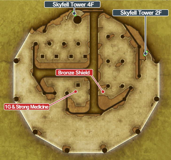 Dragon Quest 3HD2DR - Skyfell Tower 3F Map