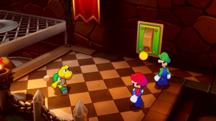 Raise the Lever Being Guarded by a Koopa Troopa