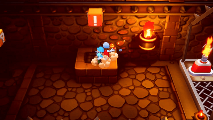 Exclamation Block  to Remove the Fence from the Path