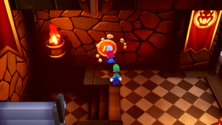 Hit the M Button using Mario