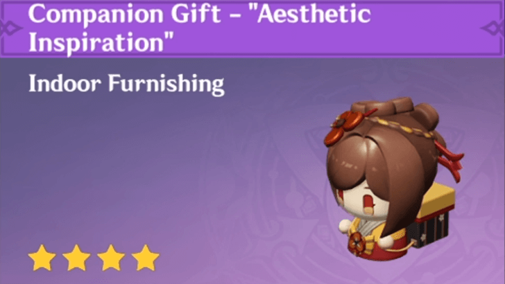Genshin Impact - How to Get Companion Gift - "Aesthetic Inspiration" Furnishing