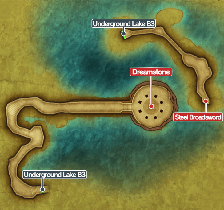 Dragon Quest 3HD2DR - Underground Lake B4 Map