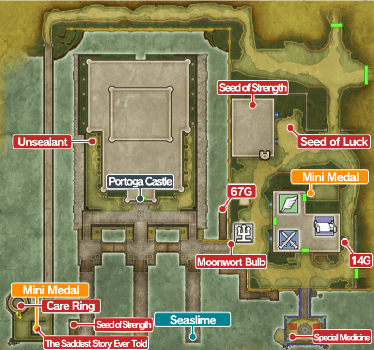 Dragon Quest 3HD2DR - Portoga Town Map