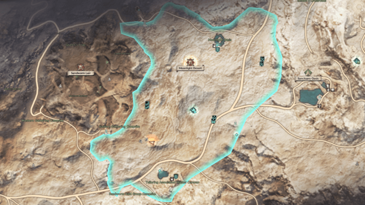 Throne and Liberty Desert Caravan Event Map