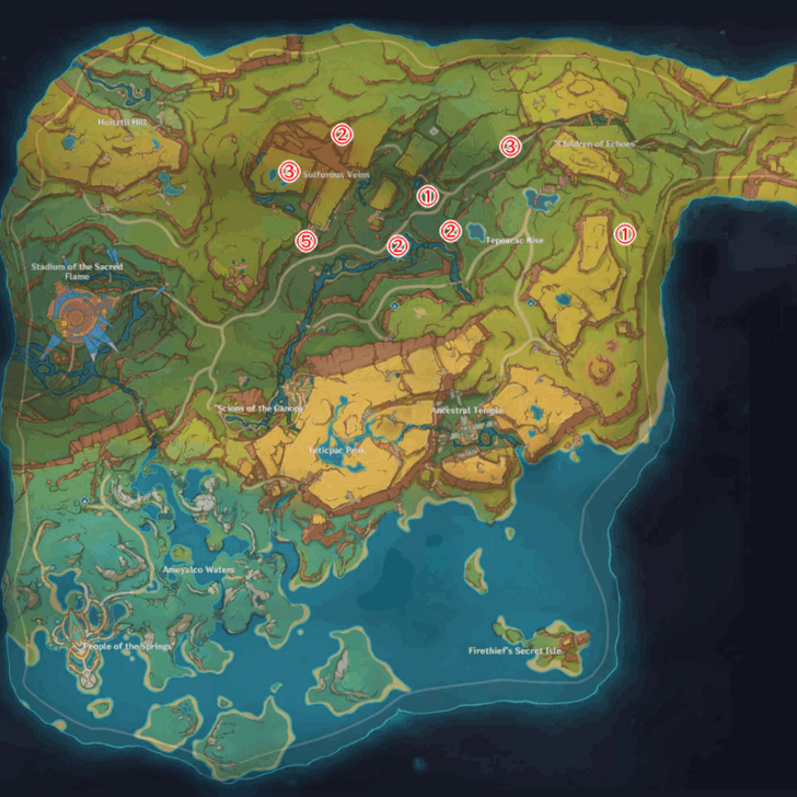 Genshin - Flying Squirrel Locations