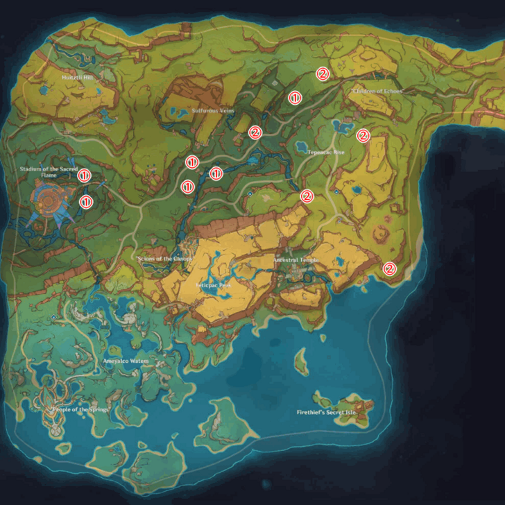 Genshin - Long-Necked Rhino Natlan Locations