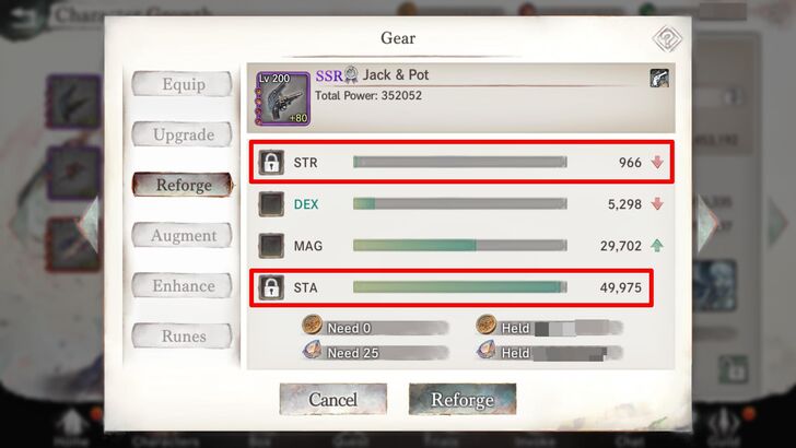 Reforging Gear Stats Part 2 - MementoMori