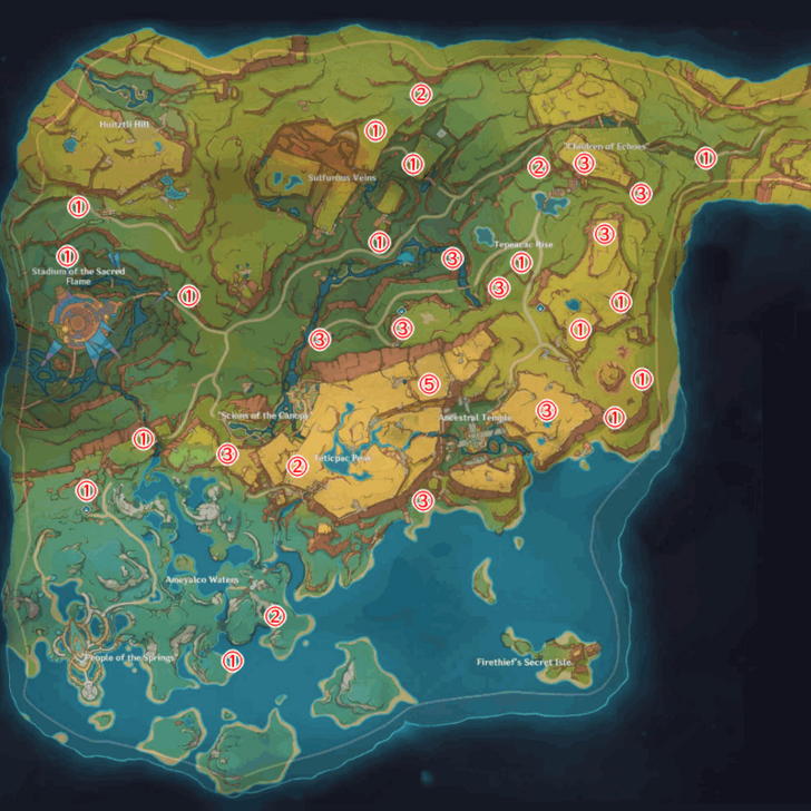 Genshin - Thick Feathered Ruffed Pheasant Natlan Locations