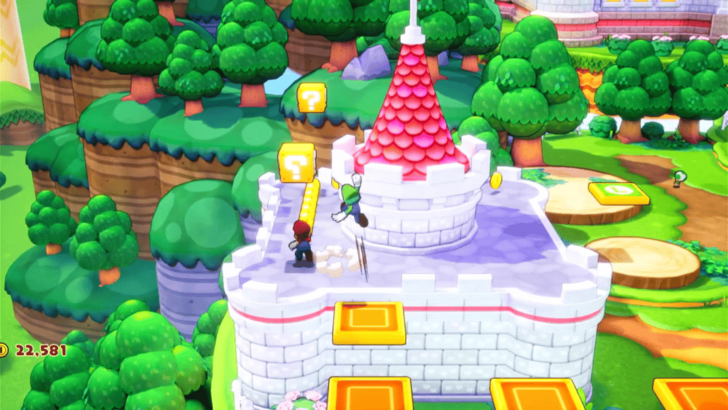 Distorted Question Mark Block in the Fake Mushroom Kingdom Illusion