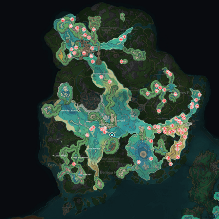 Genshin - Condessence Crystal Locations in Fontaine Underground
