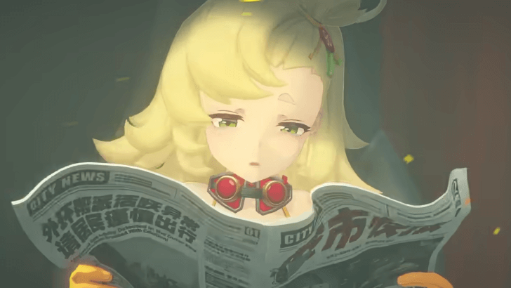 Piper Reading a Newspaper