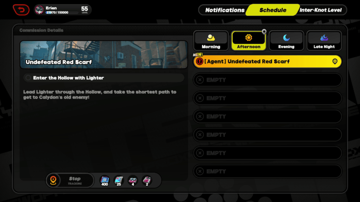 Appears as Undefeated Red Scarf on the Schedule