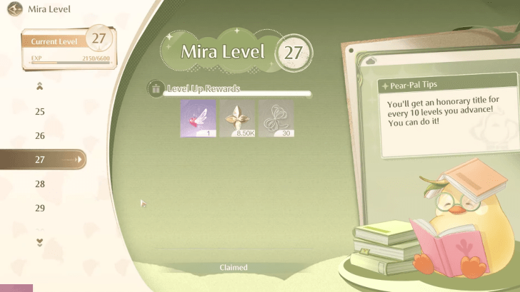 Mira Level Infinity Nikki