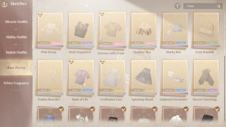 Sketches Infinity Nikki