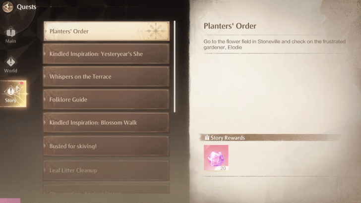 Quests Infinity Nikki