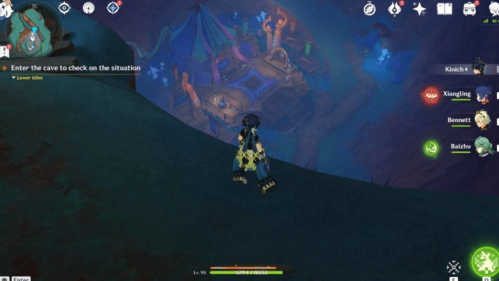 Genshin Impact Night-Wind Letter Walkthrough - Enter the cave to check on the situation