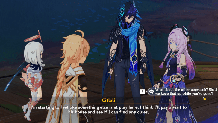Genshin Impact Night-Wind Letter Walkthrough - Talk to Citlali